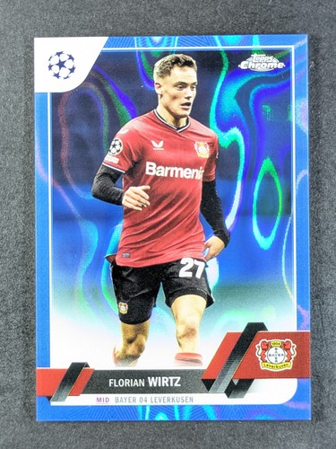 Florian Wirtz 2022 Topps Chrome Blue Lava Refractor