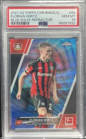 Florian Wirtz 2021 Topps Chrome Blue Wave Refractor /150