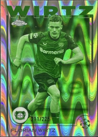 Florian Wirtz 2024 Topps Chrome Blue Wave Refractor /225