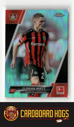 Florian Wirtz 2021 Topps Chrome Bundesliga Aqua Bubble /275