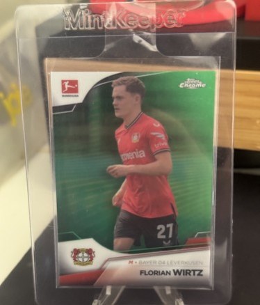 Florian Wirtz 2022 Topps Chrome Bundesliga Green Refractor /99