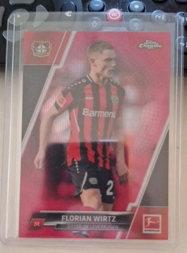 Florian Wirtz 2021 Topps Chrome Bundesliga Magenta Wave 185/399