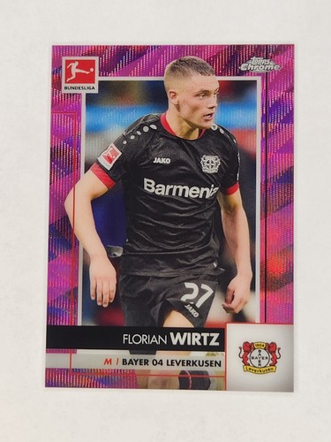 Florian Wirtz 2020 Topps Chrome Bundesliga Pink Wave Refractor /75