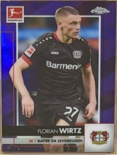 Florian Wirtz 2020 Topps Chrome Bundesliga Purple Refractor /299