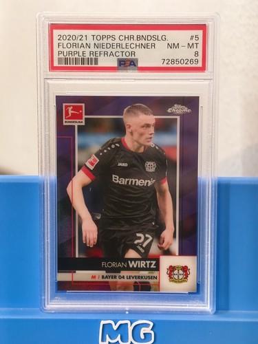 Florian Wirtz 2020 Topps Chrome Bundesliga Violet Refractor /299