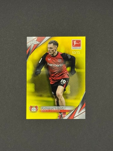 Florian Wirtz 2024 Topps Chrome Bundesliga Yellow Refractor /75