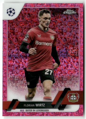 Florian Wirtz 2023 Topps Chrome Champions League Pink /175