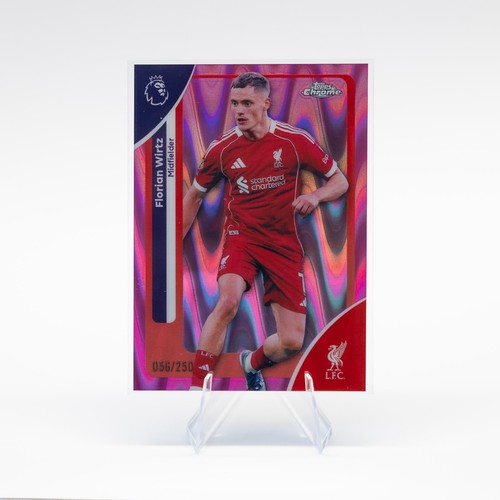 Florian Wirtz 2026 Topps Chrome EPL Pink Raywave /250