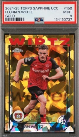 Florian Wirtz 2024 Topps Chrome Gold Refractor /50