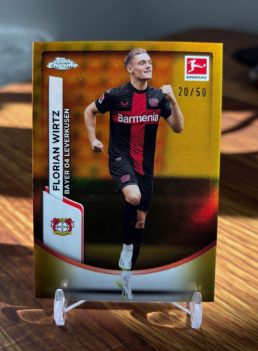 Florian Wirtz 2023 Topps Chrome Gold Refractor /50