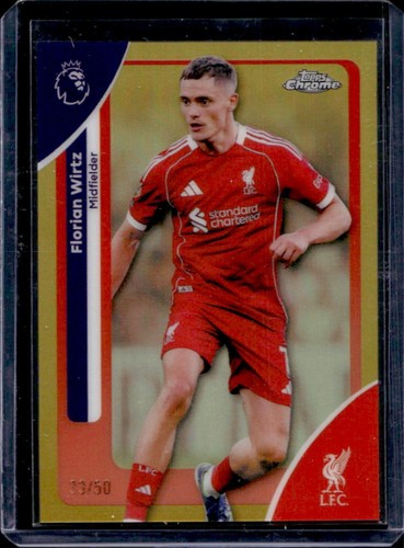 Florian Wirtz 2026 Topps Chrome Gold Refractor /50