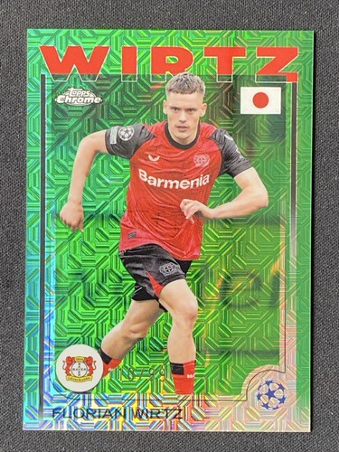 Florian Wirtz 2024 Topps Chrome Green Mojo /99