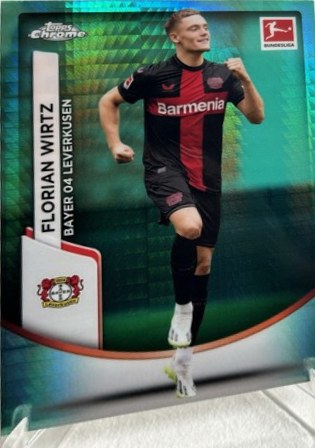 Florian Wirtz 2022 Topps Chrome Green Refractor
