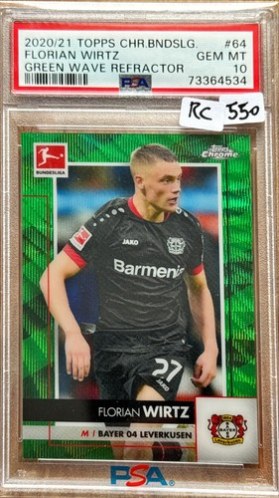 Florian Wirtz 2020 Topps Chrome Green Wave /99