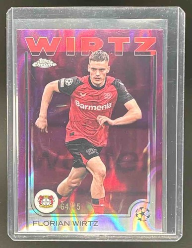 Florian Wirtz 2024 Topps Chrome Magenta Lava Refractor /75