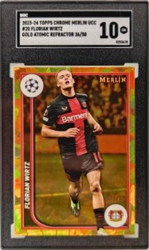 Florian Wirtz 2023 Topps Chrome Merlin Gold Atomic /50
