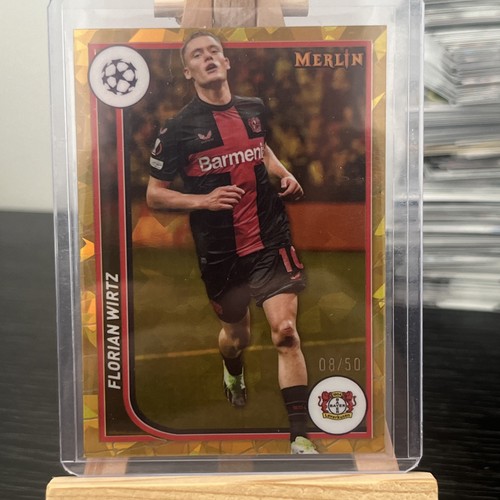 Florian Wirtz 2023 Topps Chrome Merlin Gold Refractor /50