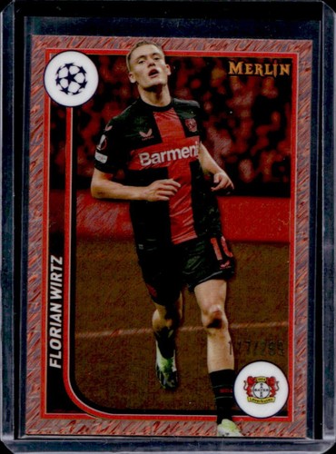 Florian Wirtz 2023 Topps Chrome Merlin Pink Shimmer Gold /299