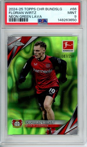Florian Wirtz 2024 Topps Chrome Neon Green Lava /250