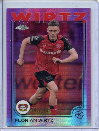 Florian Wirtz 2024 Topps Chrome Neon Pink Prism /175