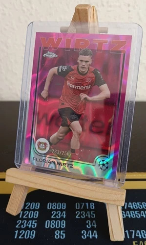 Florian Wirtz 2024 Topps Chrome Pink Lava Refractor /250