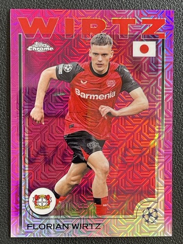 Florian Wirtz 2024 Topps Chrome Pink Mojo /125