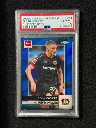 Florian Wirtz 2020 Topps Cromo Blue Refractor /150