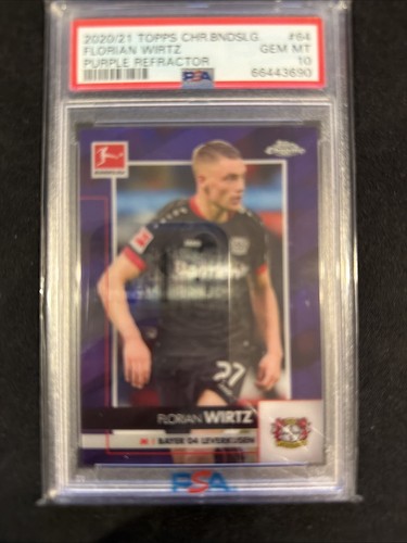 Florian Wirtz 2020 Topps Cromo Bundesliga Purple Refractor /299