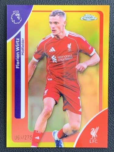 Florian Wirtz 2026 Topps Cromo Premier League Amarilla /275