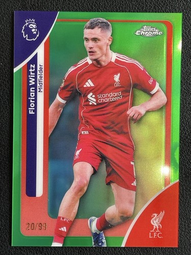 Florian Wirtz 2025 Topps Cromo Premier League Verde Refractor /99