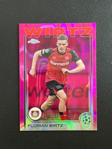 Florian Wirtz 2024 Topps Cromo UEFA Rosa Lava Refractor /250