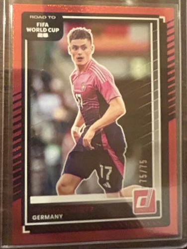 Florian Wirtz 2025 Panini Donruss FIFA Lámina Roja /75