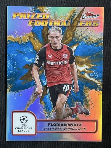 Florian Wirtz 2024 Topps Finest Blue Gold