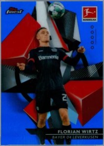 Florian Wirtz 2021 Topps Finest Blue Refractor /150
