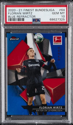 Florian Wirtz 2020 Topps Finest Blue Refractor /150