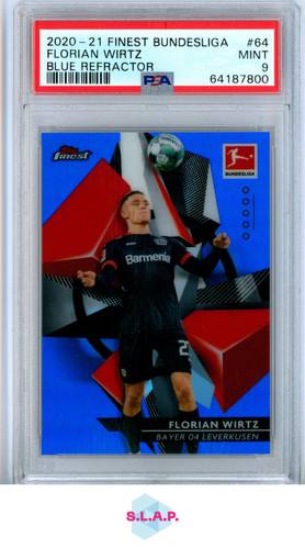 Florian Wirtz 2021 Topps Finest Blue Refractor /150