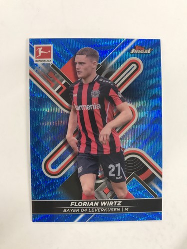 Florian Wirtz 2021 Panini Finest Blue Wave Refractor /150
