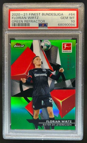 Florian Wirtz 2020 Panini Finest Bundesliga Green Refractor /99