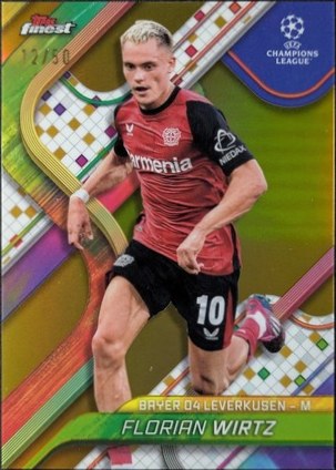 Florian Wirtz 2024 Topps Finest Gold Refractor /50