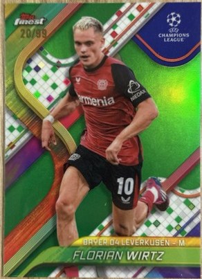 Florian Wirtz 2024 Topps Finest Green Refractor /99
