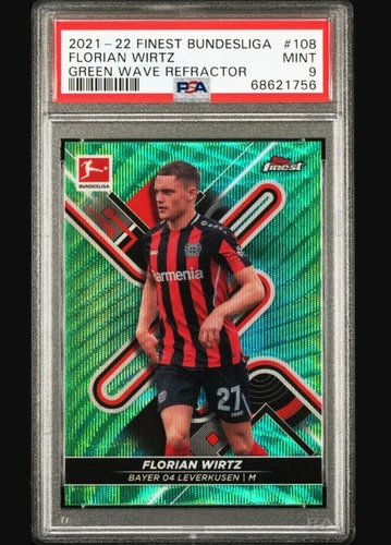 Florian Wirtz 2021 Topps Finest Green Refractor /99