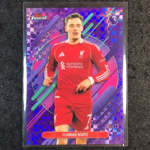 Florian Wirtz 2026 Topps Finest Purple Checker /75