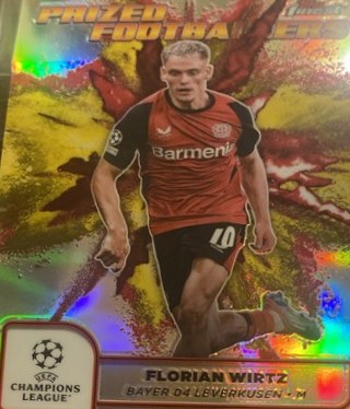 Florian Wirtz 2025 Topps Finest Red Yellow