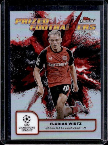 Florian Wirtz 2024 Panini Finest UEFA Black/Red Refractor #PFF-11