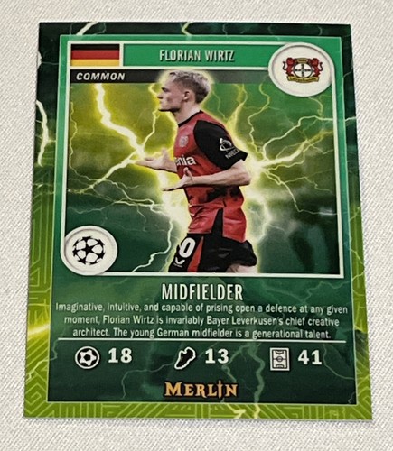 Florian Wirtz 2024 Topps Merlin Chrome
