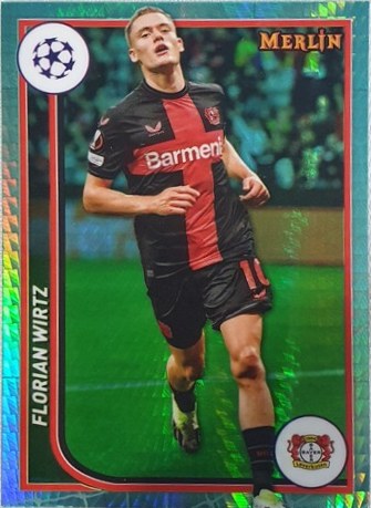 Florian Wirtz 2023 Topps Merlin Chrome Aqua /20