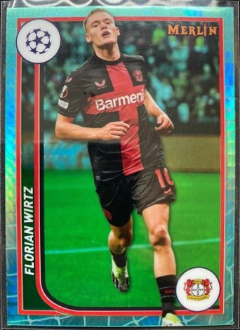 Florian Wirtz 2023 Topps Merlin Chrome Aqua Prism /20