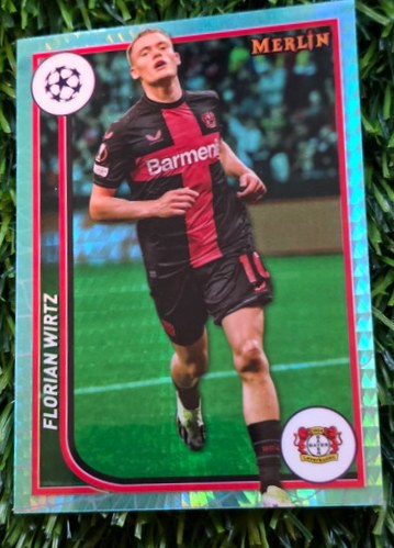 Florian Wirtz 2023 Topps Merlin Chrome Aqua Prism