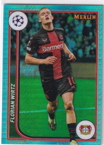 Florian Wirtz 2024 Topps Merlin Chrome Aqua Refractor