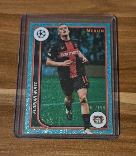 Florian Wirtz 2023 Topps Merlin Chrome Aqua Speckle 061/199